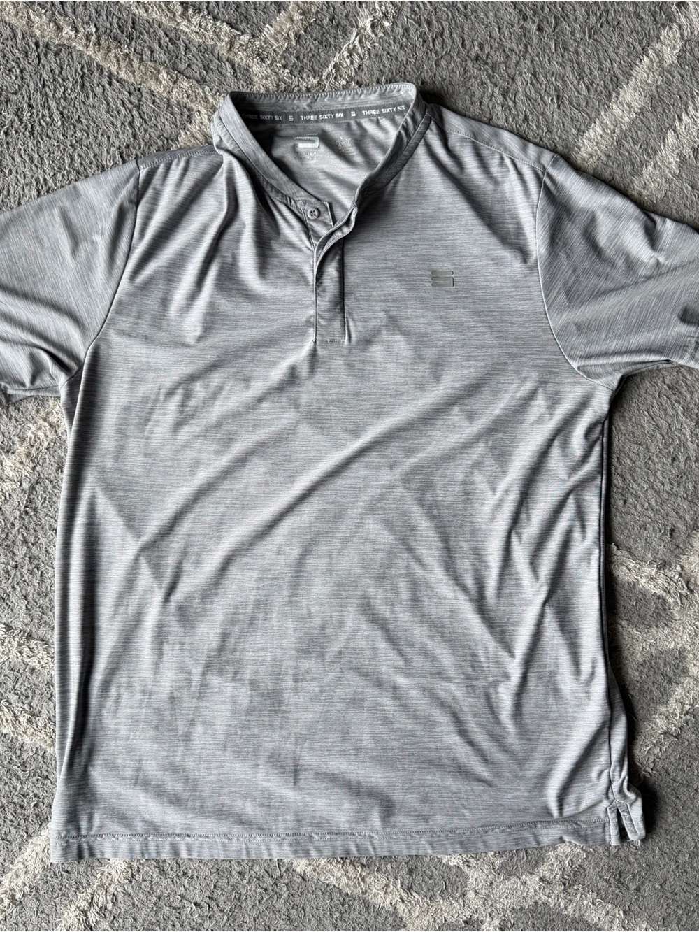 Men's Heather Grey Performance Polo Shirt